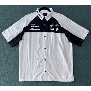 Air Jordan Moto Woman’s Button Up Short Sleeve Shirt - Size S